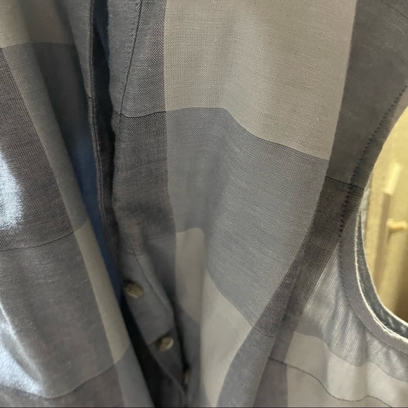 PENDLETON Women Size 14 Plaid Cotton Fit Flare 1/3 Button Dress Sleeveless - Picture 12 of 13